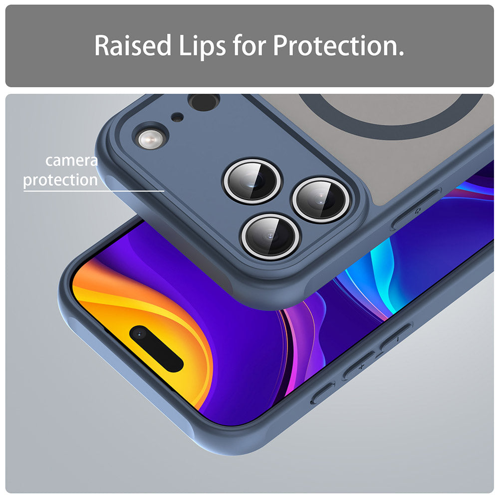 Калъф MagSafe за Apple iPhone 18 Pro Max / 17 Pro Max, Techsuit, HaloFrost II, Тъмносин