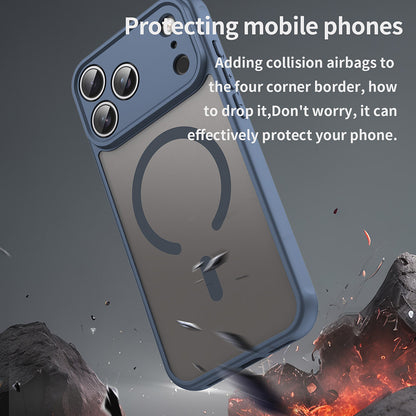 Калъф MagSafe за Apple iPhone 18 Pro Max / 17 Pro Max, Techsuit, HaloFrost II, Тъмносин