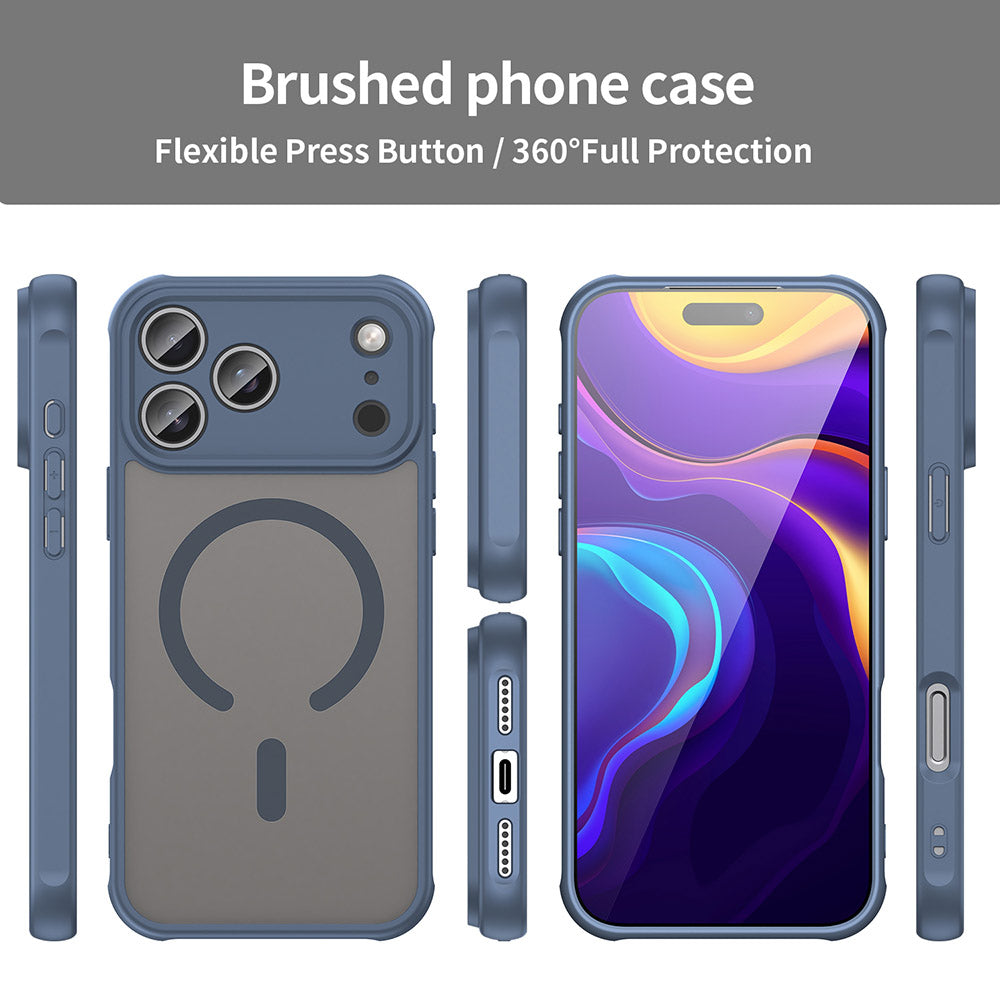 Калъф MagSafe за Apple iPhone 18 Pro Max / 17 Pro Max, Techsuit, HaloFrost II, Тъмносин
