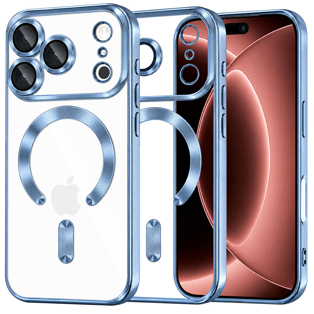 Калъф MagSafe за Apple iPhone 18 Pro Max / 17 Pro Max, Techsuit, Luxury Crystal, Bleu