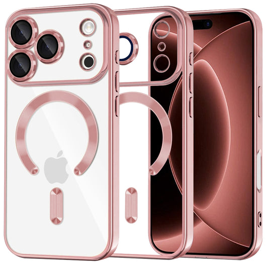 Калъф MagSafe за Apple iPhone 18 Pro Max / 17 Pro Max, Techsuit, Luxury Crystal, Розов