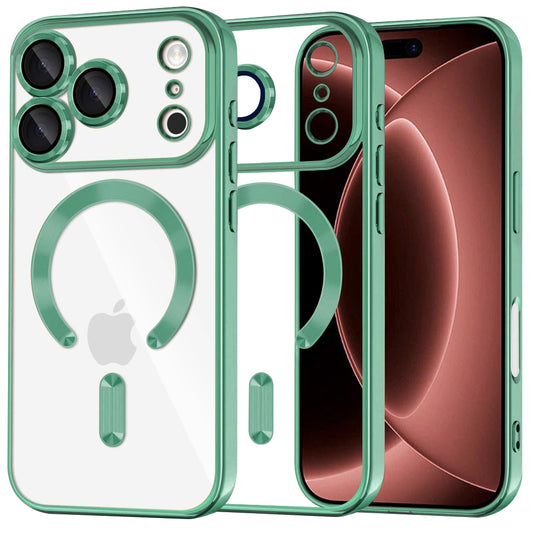 Калъф MagSafe за Apple iPhone 18 Pro Max / 17 Pro Max, Techsuit, Luxury Crystal, Светлозелен