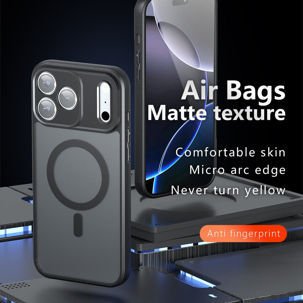 Калъф MagSafe за Apple iPhone 18 Pro Max / 17 Pro Max, Techsuit, PureFrost, Черен сатен