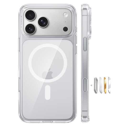 MagSafe калъф за Apple iPhone 18 Pro Max / 17 Pro Max, Torras, Guardian, Прозрачен