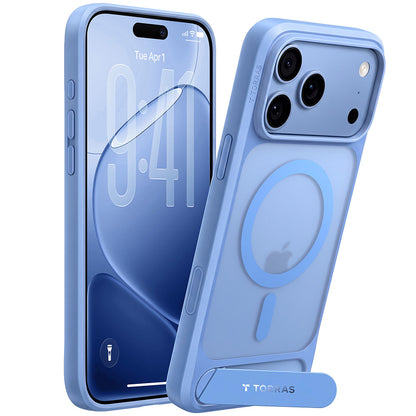 Калъф MagSafe за Apple iPhone 18 Pro Max / 17 Pro Max, Torras, Ostand L1 Guardian, Син