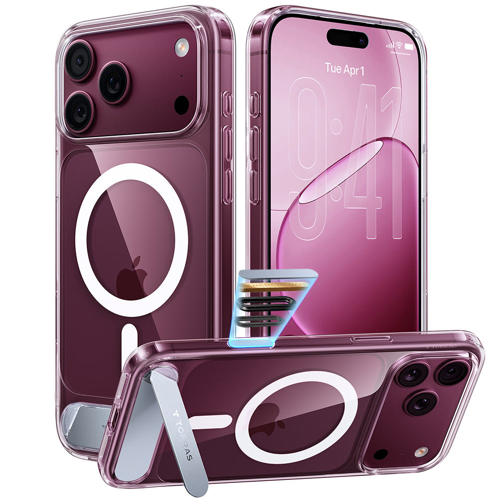 Калъф MagSafe за Apple iPhone 18 Pro Max / 17 Pro Max, Torras, Ostand L1 Guardian, Прозрачен