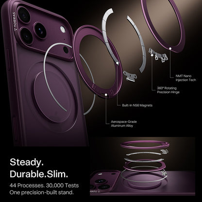 Калъф MagSafe за Apple iPhone 18 Pro Max / 17 Pro Max, Torras, Ostand O1 Guardian, Лилав