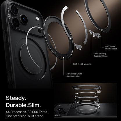 Калъф MagSafe за Apple iPhone 18 Pro Max / 17 Pro Max, Torras, Ostand O1 Guardian, Черен