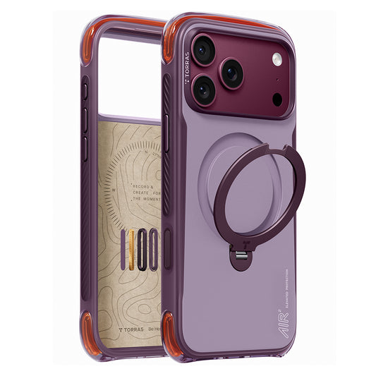 Калъф MagSafe за Apple iPhone 18 Pro Max / 17 Pro Max, Torras, Ostand Q3 Air Pro, Лилав