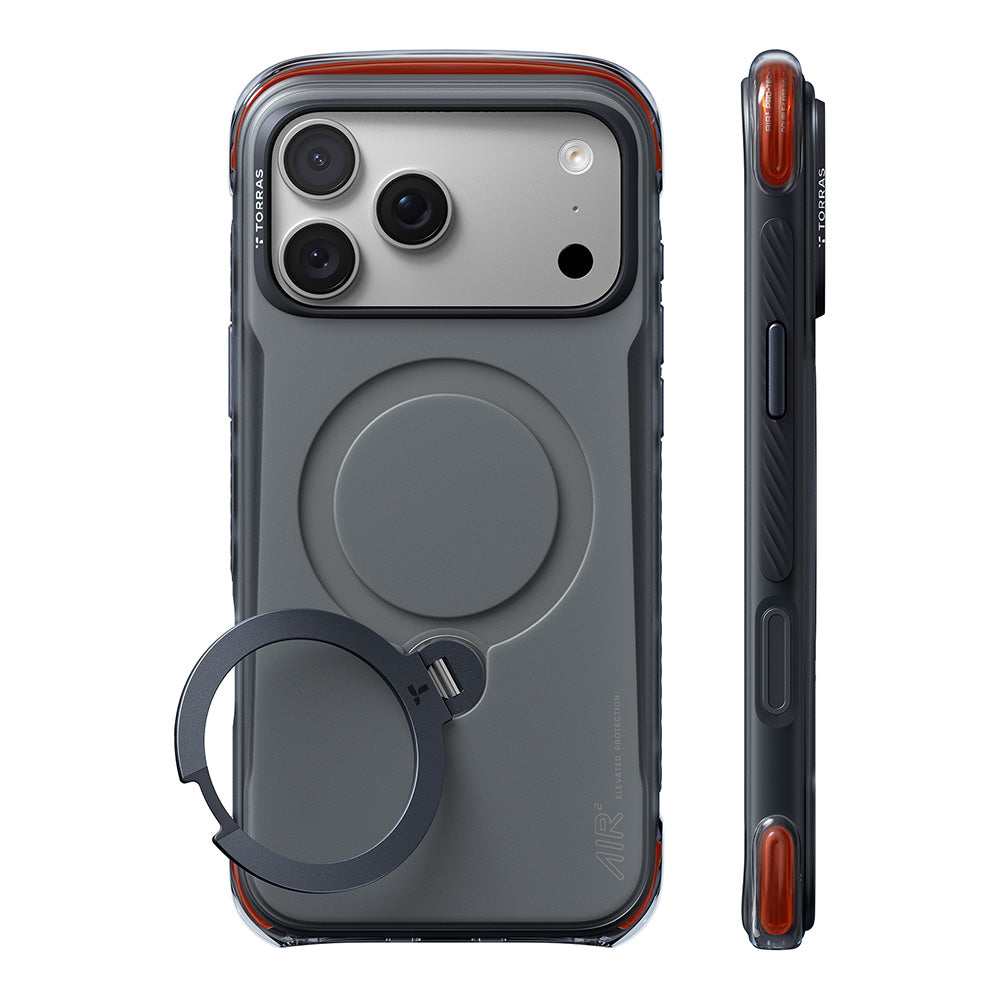 Калъф MagSafe за Apple iPhone 18 Pro Max / 17 Pro Max, Torras, Ostand Q3 Air Pro, Черен