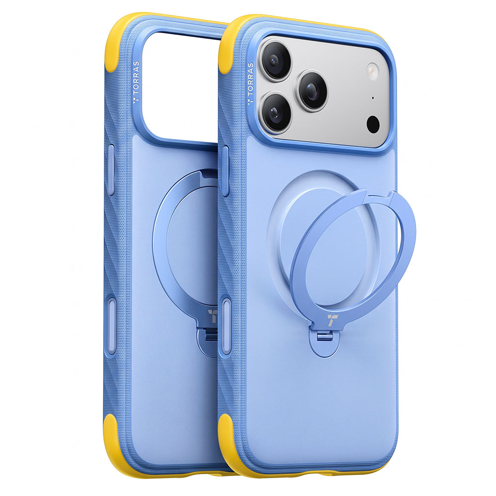 Калъф MagSafe за Apple iPhone 18 Pro Max / 17 Pro Max, Torras, Ostand Q3 Rugged, Син