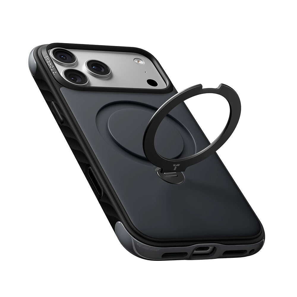 Калъф MagSafe за Apple iPhone 18 Pro Max / 17 Pro Max, Torras, Ostand Q3 Rugged, Син