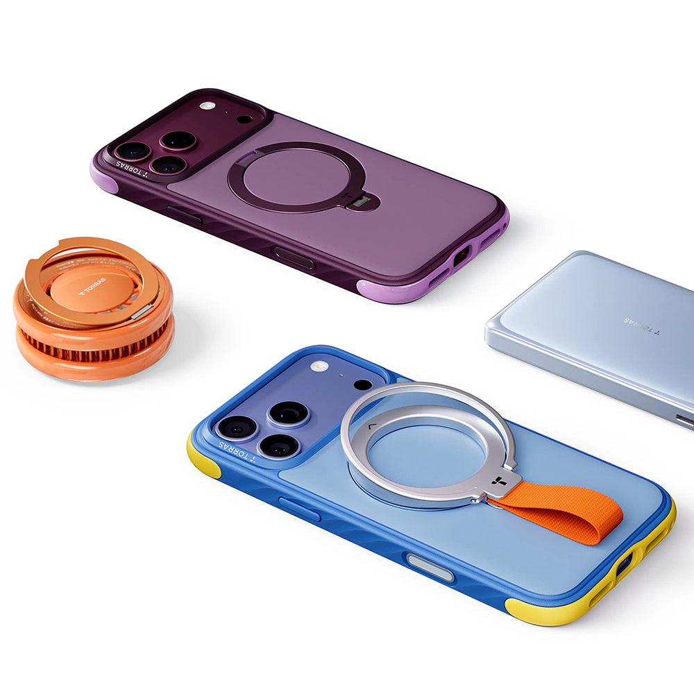Калъф MagSafe за Apple iPhone 18 Pro Max / 17 Pro Max, Torras, Ostand Q3 Rugged, Син