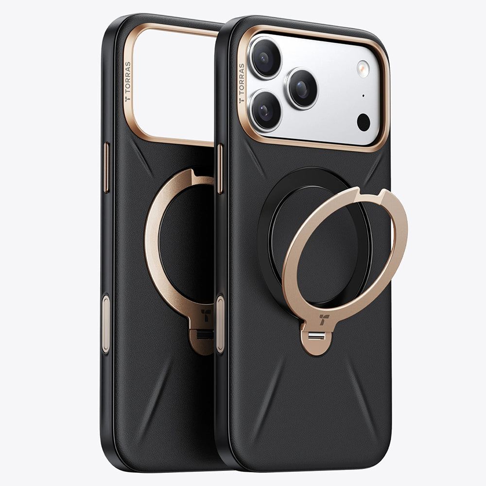 Калъф MagSafe за Apple iPhone 18 Pro Max / 17 Pro Max, Torras, QPRO Leather, Черен