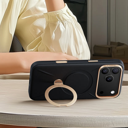 Калъф MagSafe за Apple iPhone 18 Pro Max / 17 Pro Max, Torras, QPRO Leather, Черен