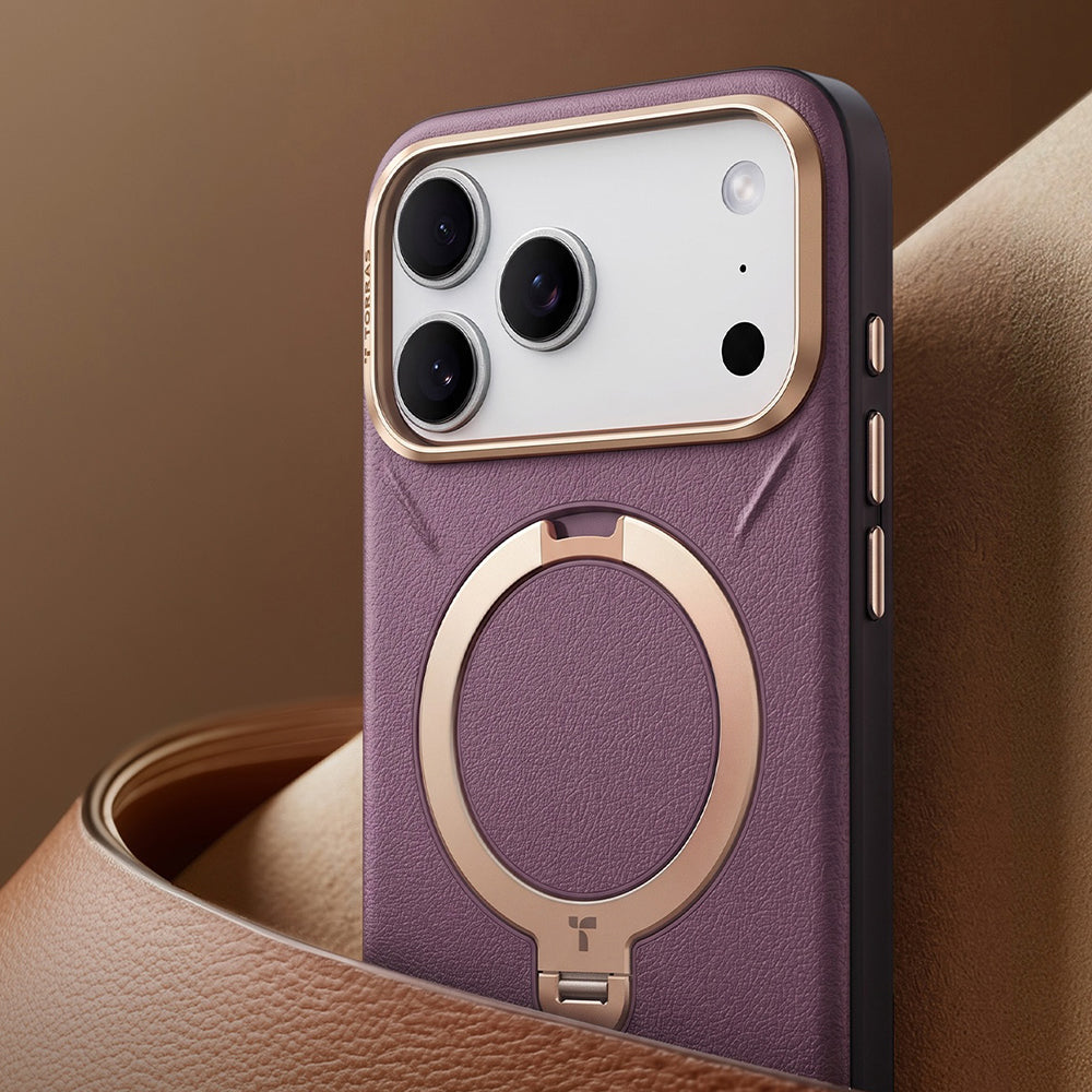 Калъф MagSafe за Apple iPhone 18 Pro Max / 17 Pro Max, Torras, QPRO Leather, Черен