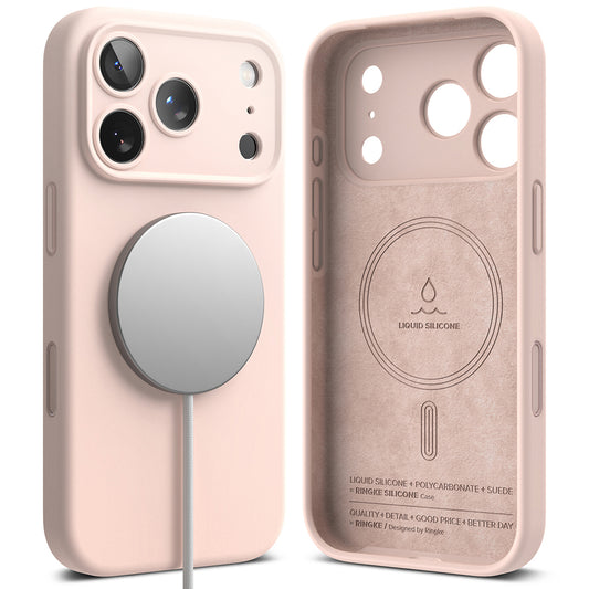Калъф MagSafe за Apple iPhone 18 Pro Max, Ringke, Силикон, Розов