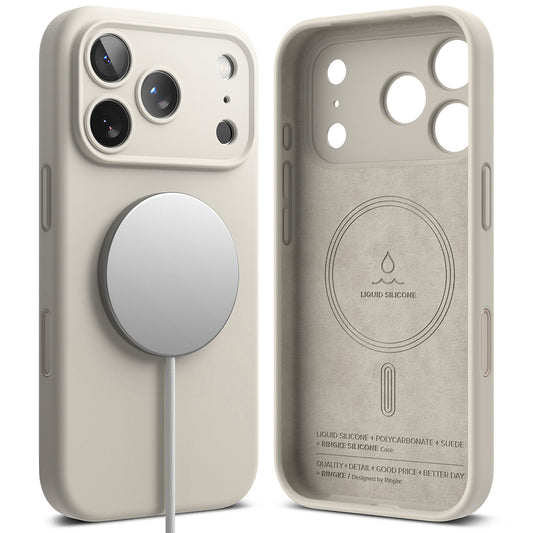 Калъф MagSafe за Apple iPhone 18 Pro, Ringke, Силикон, Крем