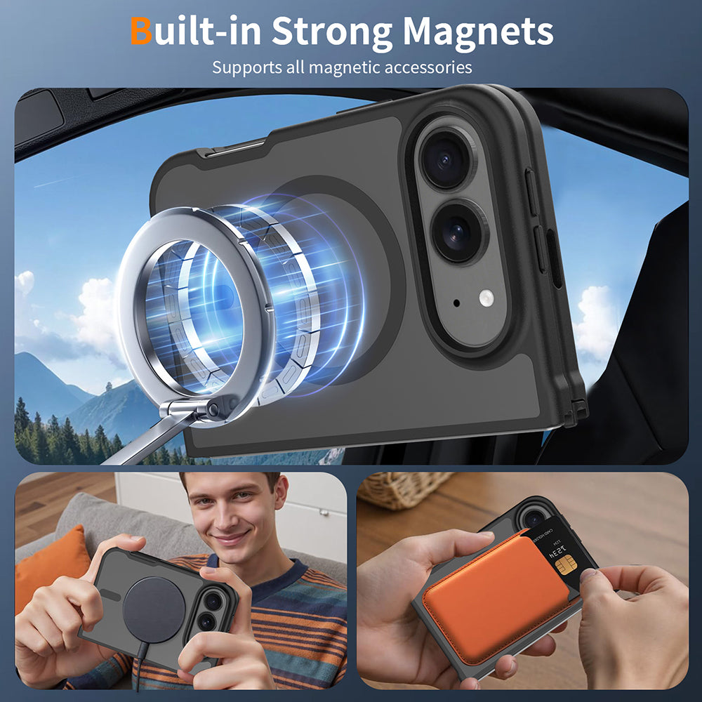 Калъф MagSafe за Apple iPhone Duo, Techsuit, PureFrost, сатененочерен