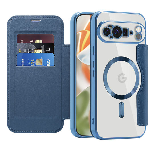 Калъф MagSafe за Google Pixel 10 Pro XL, Techsuit, SmartMag Book, Син