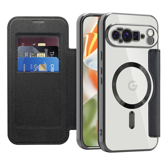Калъф MagSafe за Google Pixel 10 Pro XL, Techsuit, SmartMag Book, Черен