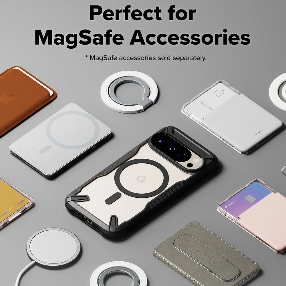 Калъф MagSafe за Google Pixel 10 Pro / 10, Ringke, Fusion X, Черен