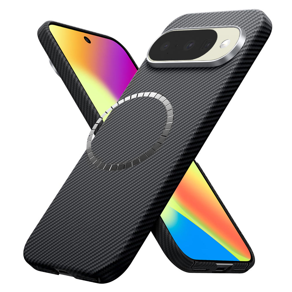 Калъф MagSafe за Google Pixel 10 Pro / 10, Techsuit, Арамидна влакна, Черен