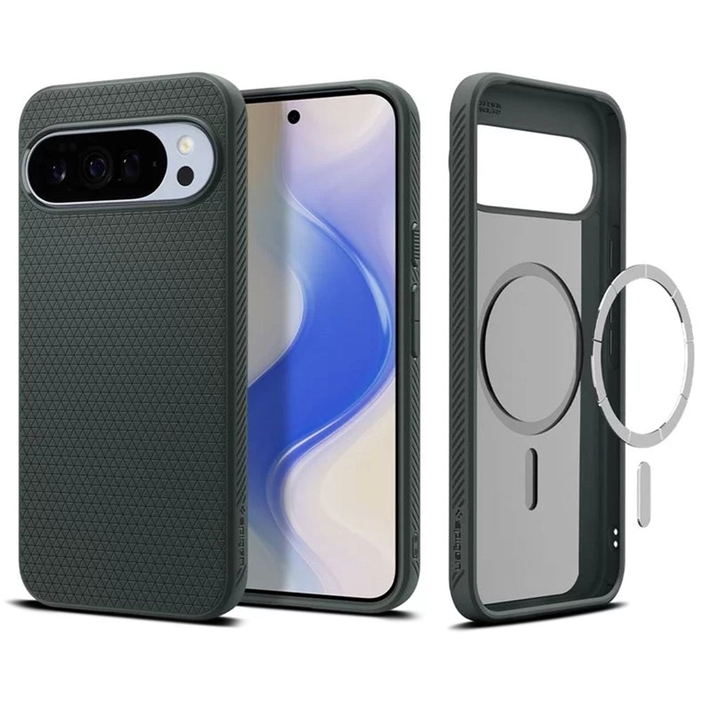 Калъф MagSafe за Google Pixel 10 Pro XL, Spigen, Liquid Air, зелен ACS09719
