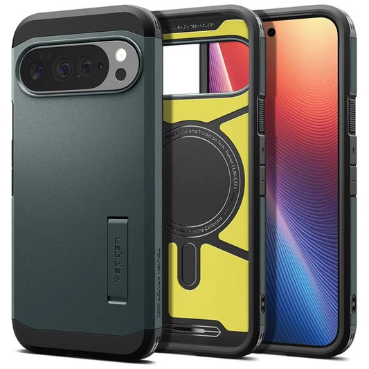 Калъф MagSafe за Google Pixel 10 Pro XL, Spigen, Tough Armor, Зелен ACS09730