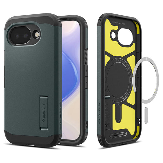 Калъф MagSafe за Google Pixel 10a, Spigen, Tough Armor, Зелен ACS11282