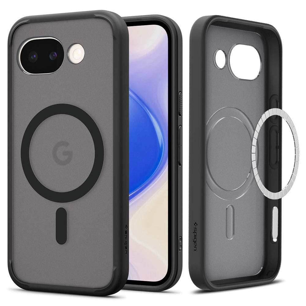 Калъф MagSafe за Google Pixel 10a, Spigen, Ultra Hybrid, Сатенено черен ACS11278