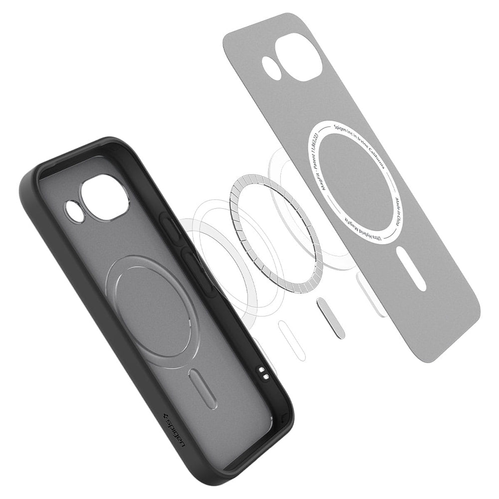 Калъф MagSafe за Google Pixel 10a, Spigen, Ultra Hybrid, Сатенено черен ACS11278