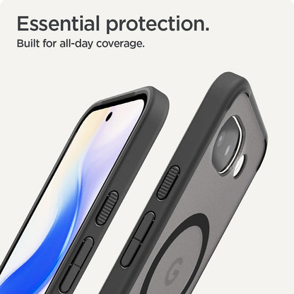 Калъф MagSafe за Google Pixel 10a, Spigen, Ultra Hybrid, Сатенено черен ACS11278
