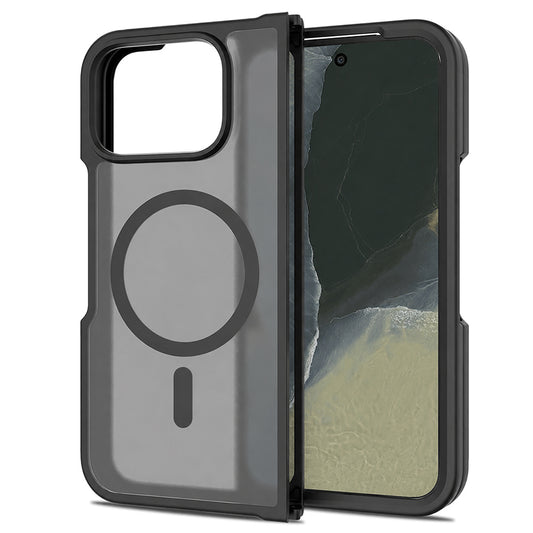 Калъф MagSafe за Google Pixel 11 Pro Fold, Techsuit, PureFrost, Черен сатен