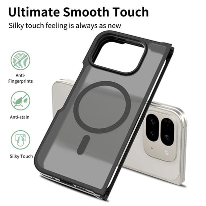 Калъф MagSafe за Google Pixel 11 Pro Fold, Techsuit, PureFrost, Черен сатен