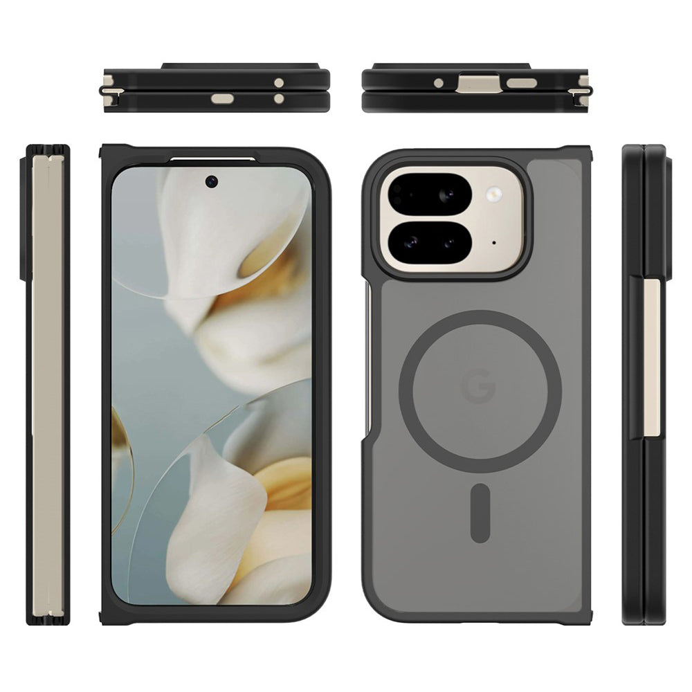 Калъф MagSafe за Google Pixel 11 Pro Fold, Techsuit, PureFrost, Черен сатен