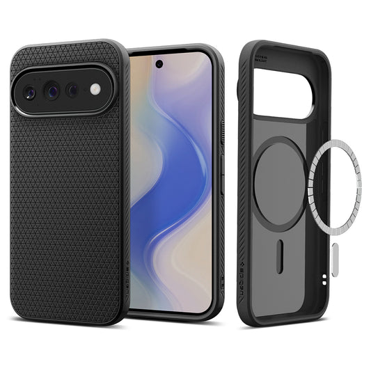 Калъф MagSafe за Google Pixel 11 Pro XL, Spigen, Liquid Air, Матиран Черен ACS11449