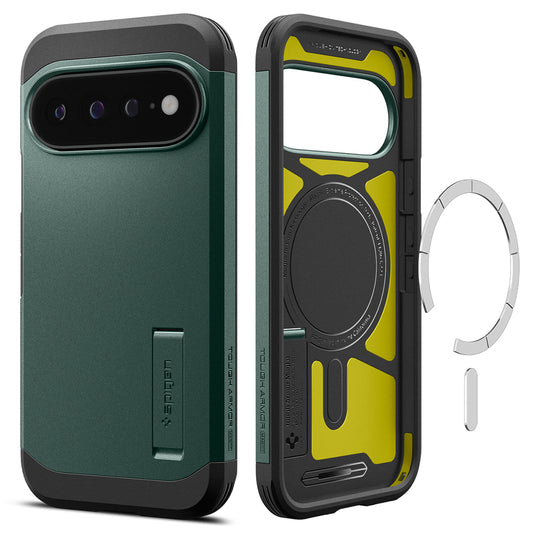 Калъф MagSafe за Google Pixel 11 Pro XL, Spigen, Tough Armor, Зелен ACS11864