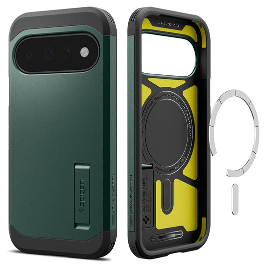 Калъф MagSafe за Google Pixel 11, Spigen, Tough Armor, Зелен ACS11854