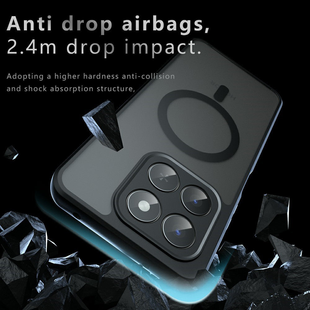 Калъф MagSafe за Honor 400 Smart 4G / X7d 4G / 400 Smart 5G, Techsuit, PureFrost, Сатенено черен