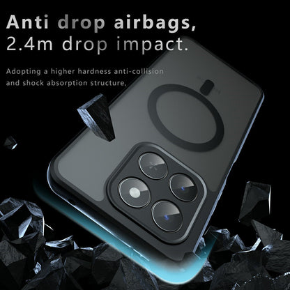 Калъф MagSafe за Honor 400 Smart 4G / X7d 4G / 400 Smart 5G, Techsuit, PureFrost, Сатенено черен