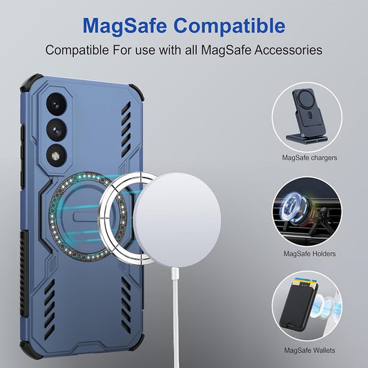 Калъф MagSafe за Honor 600 Pro, Techsuit, ArmorMag, Син
