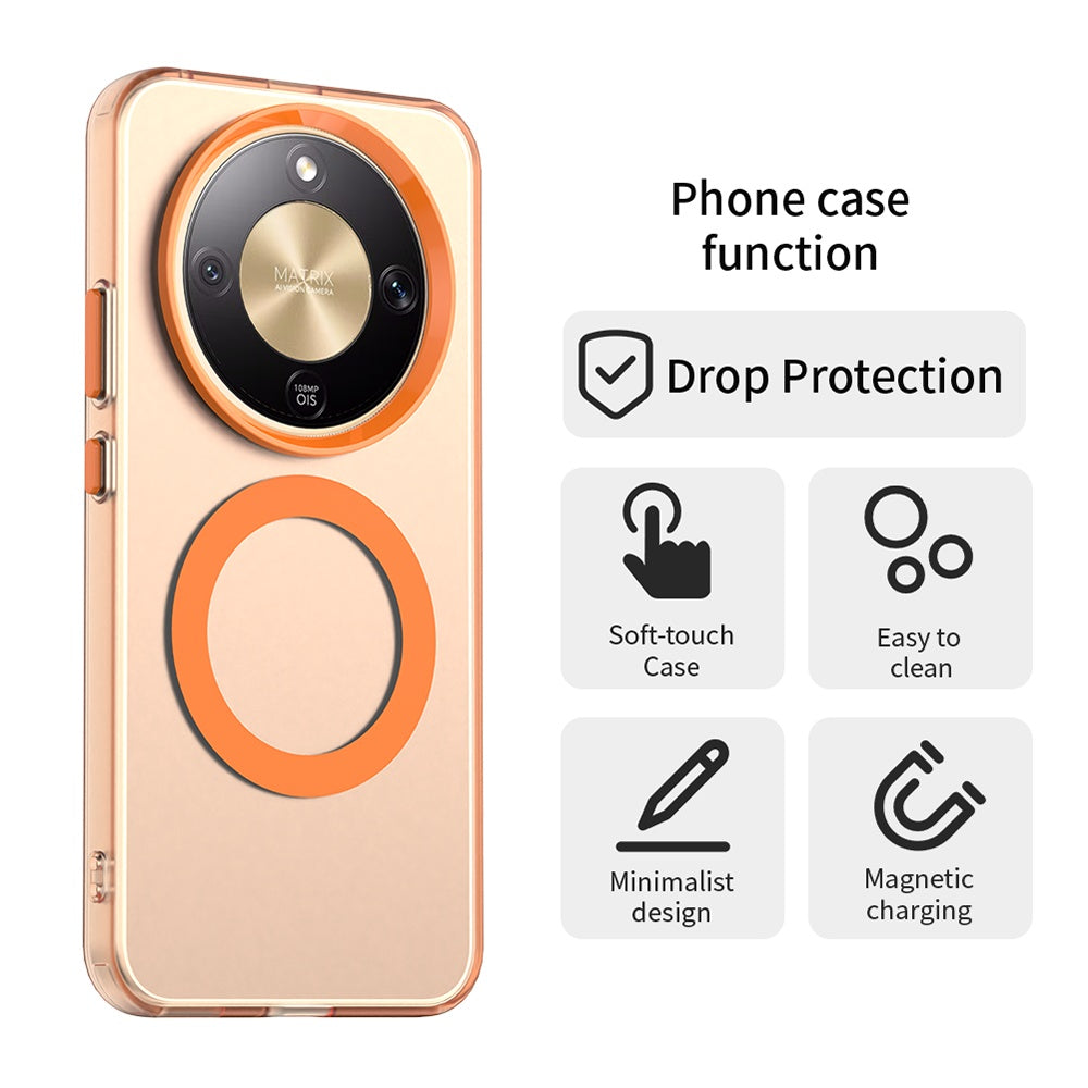 Калъф MagSafe за Honor Magic8 Lite, Techsuit, CandyCase, Оранжев