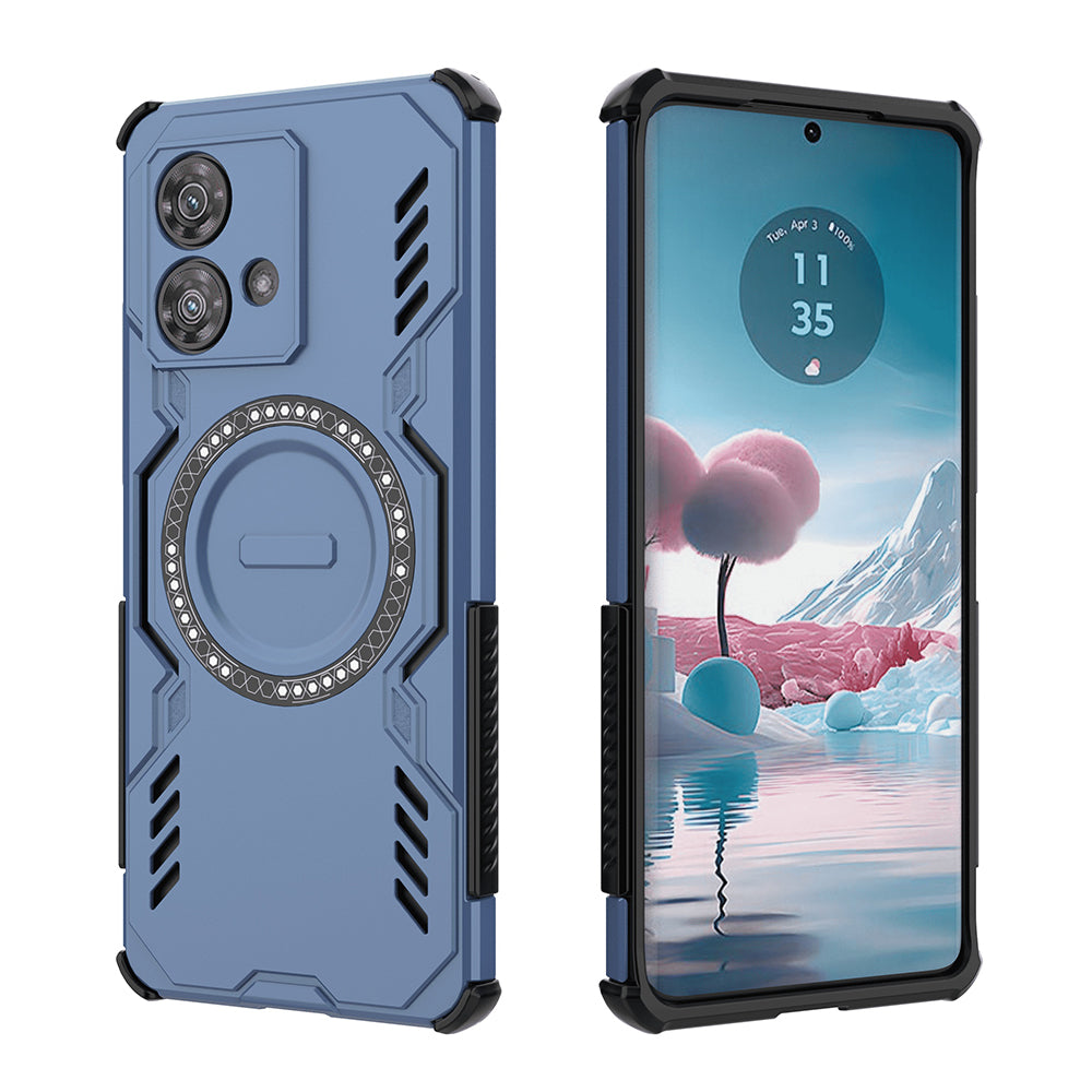 MagSafe калъф за Motorola Edge 40 Neo, Techsuit, ArmorMag, Син