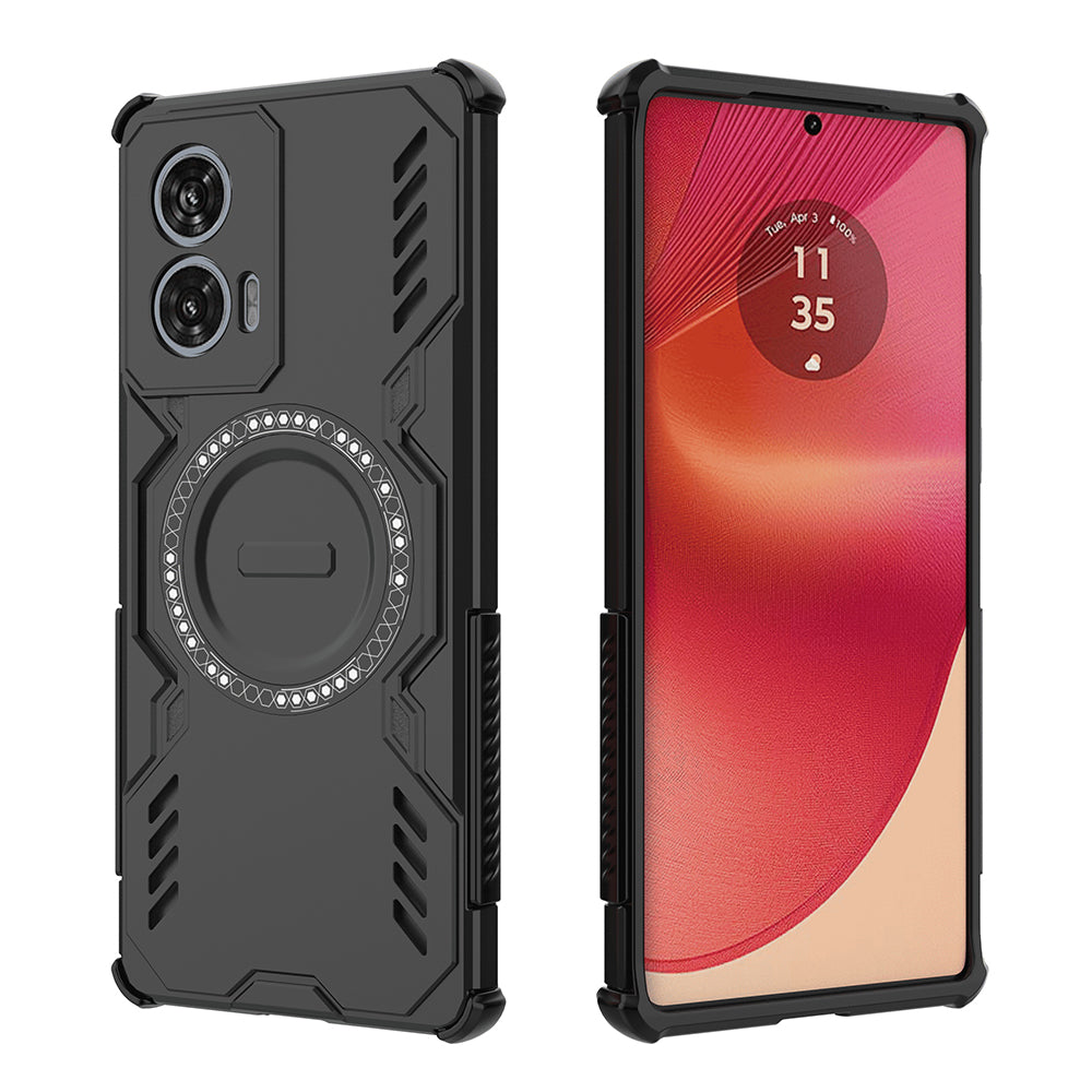 MagSafe калъф за Motorola Edge 50 Fusion, Techsuit, ArmorMag, Черен