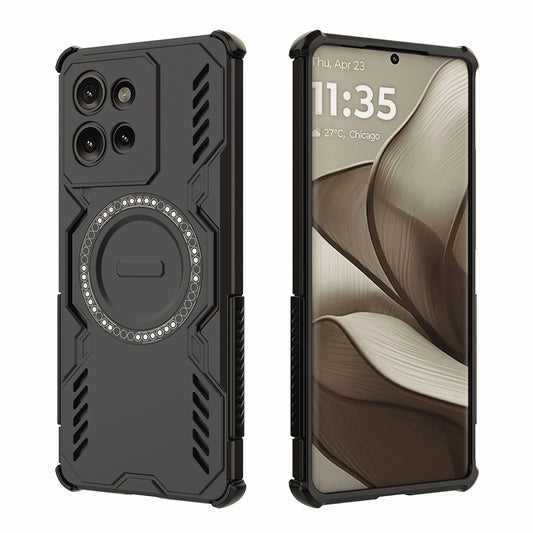 MagSafe калъф за Motorola Edge 50, Techsuit, ArmorMag, Черен