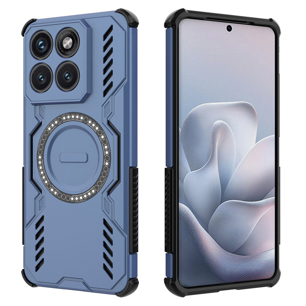 Калъф MagSafe за Motorola Edge 70 Fusion, Techsuit, ArmorMag, Син