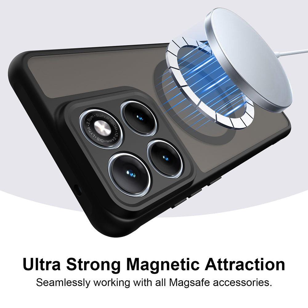 MagSafe Case for Motorola Edge 70 Fusion, Techsuit, HaloFrost II, Black