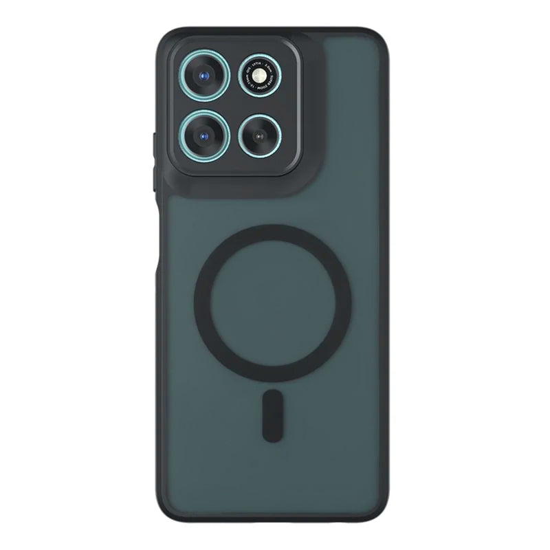 Калъф MagSafe за Motorola Moto G67 Power / G57 Power, Techsuit, PureFrost, Сатенено черен