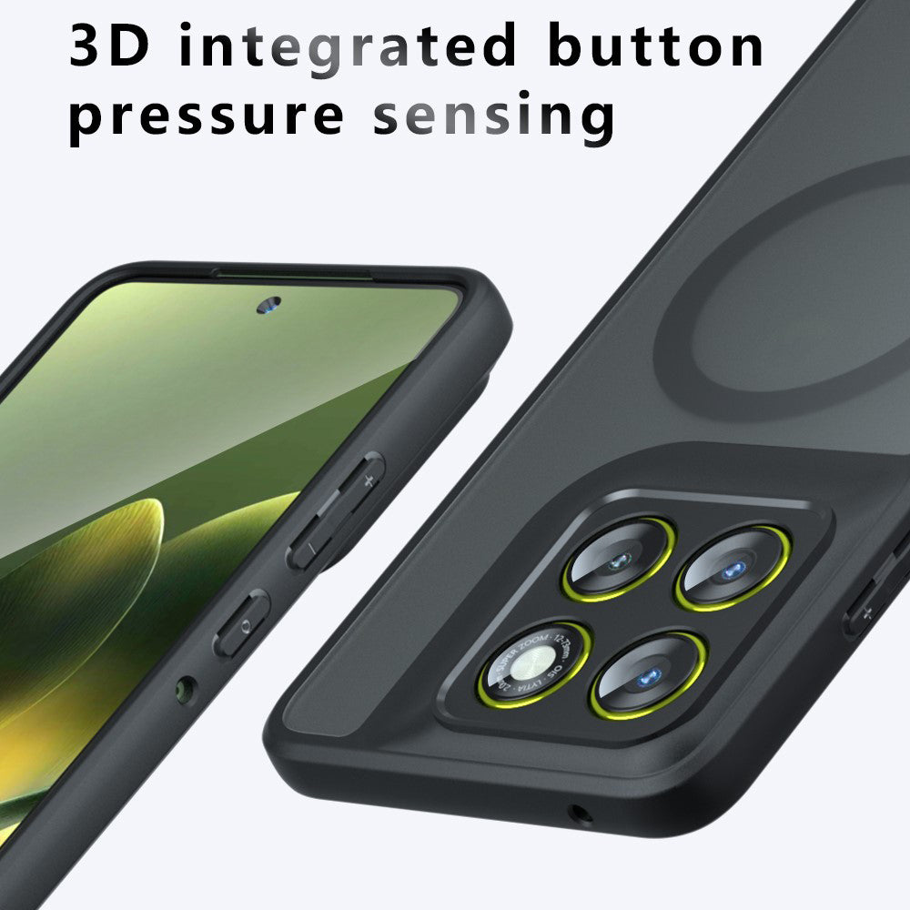 Калъф MagSafe за Motorola Moto G67 Power / G57 Power, Techsuit, PureFrost, Сатенено черен